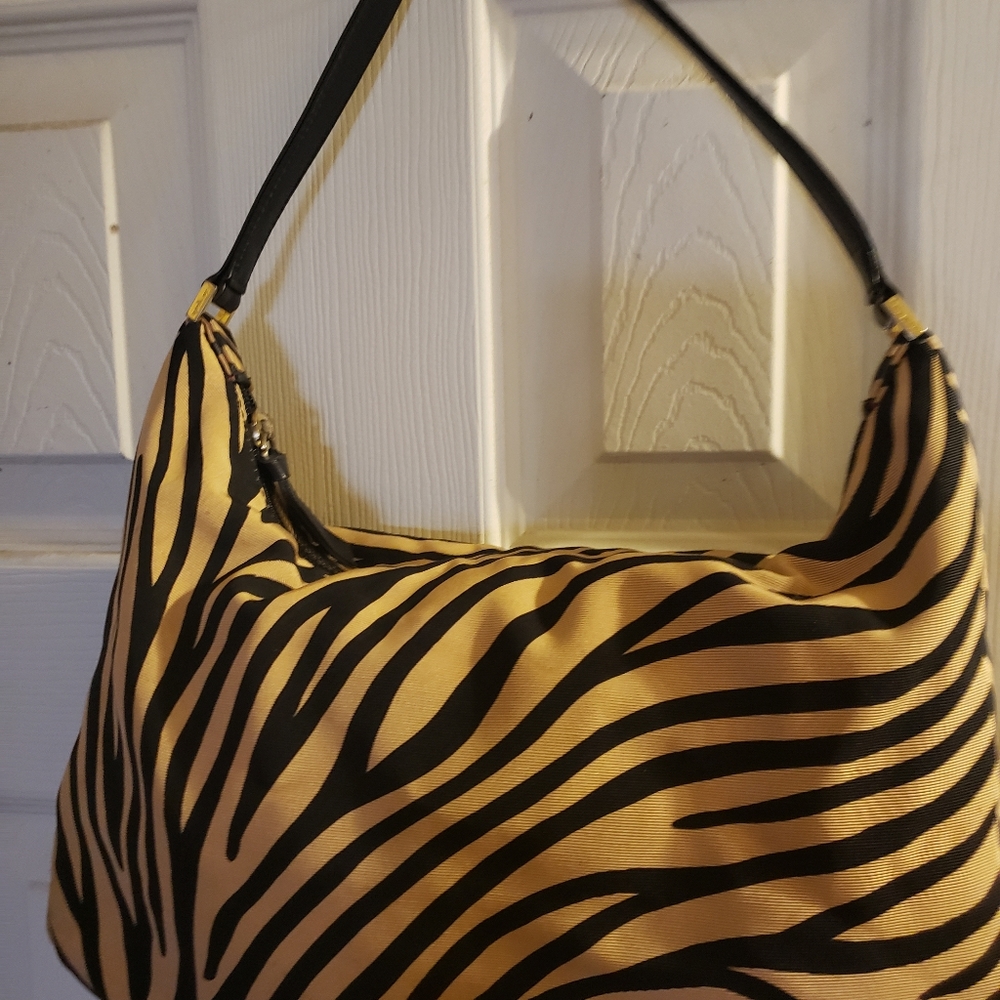 Kate Spade Nylon zebra print shoudler bag